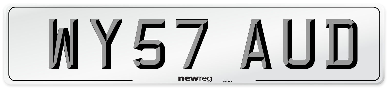 WY57 AUD Number Plate from New Reg
